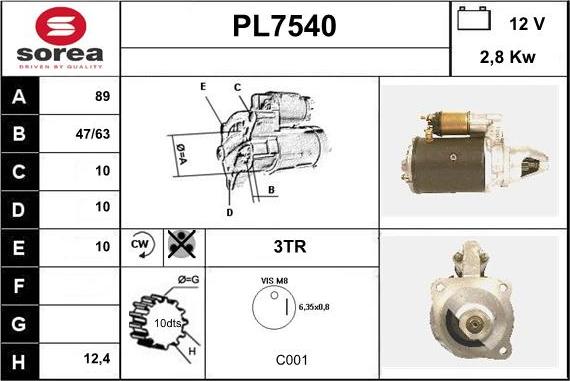 Sera PL7540 - Стартер autodnr.net