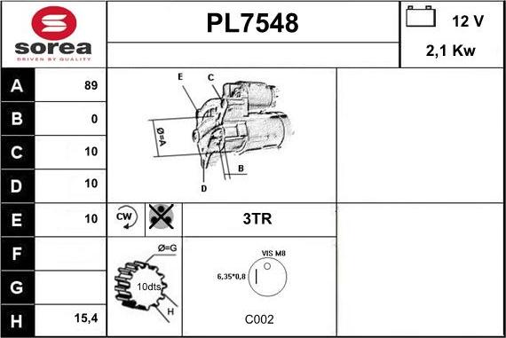 Sera PL7548 - Стартер autodnr.net