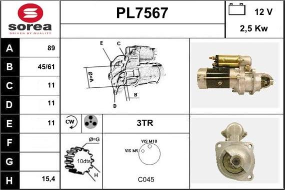 Sera PL7567 - Стартер autodnr.net