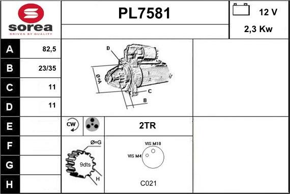 Sera PL7581 - Стартер autodnr.net