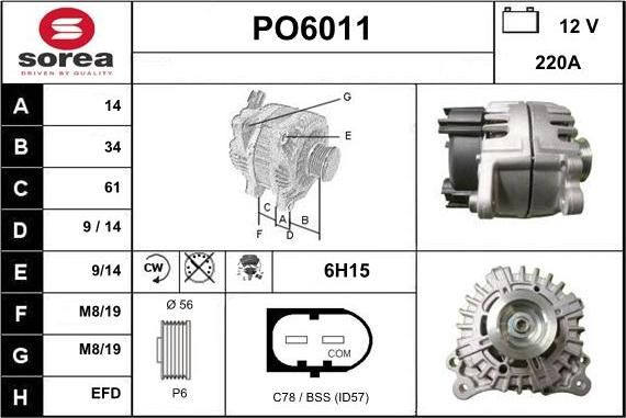 Sera PO6011 - Генератор autocars.com.ua