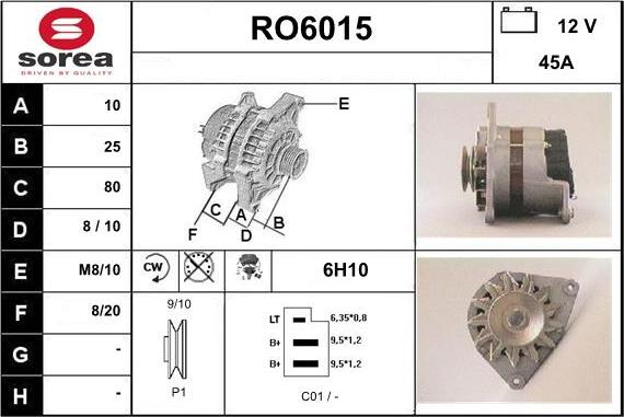 Sera RO6015 - Генератор autocars.com.ua