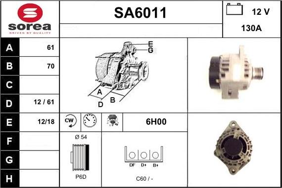 Sera SA6011 - Генератор autocars.com.ua