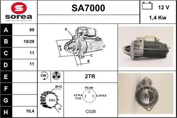 Sera SA7000 - Стартер autodnr.net