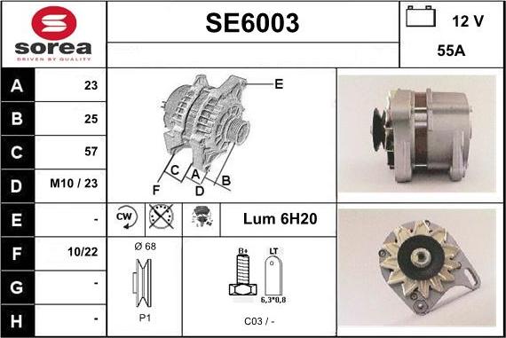 Sera SE6003 - Генератор autocars.com.ua