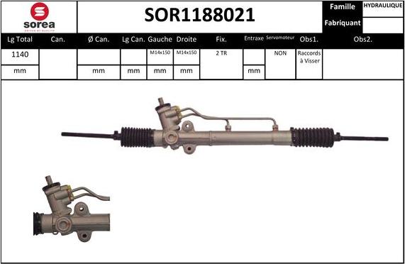 Sera SOR1188021 - Рулевой механизм, рейка autodnr.net