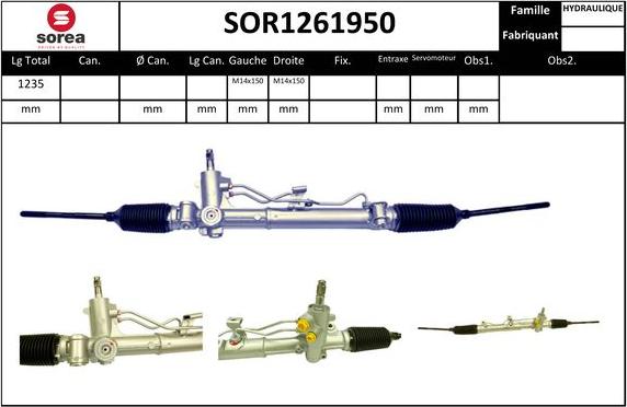 Sera SOR1261950 - Рульовий механізм, рейка autocars.com.ua