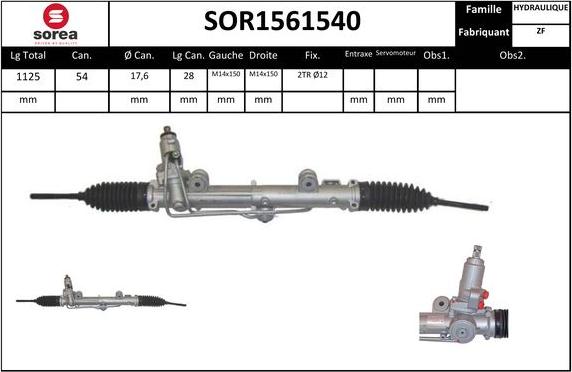 Sera SOR1561540 - Рульовий механізм, рейка autocars.com.ua