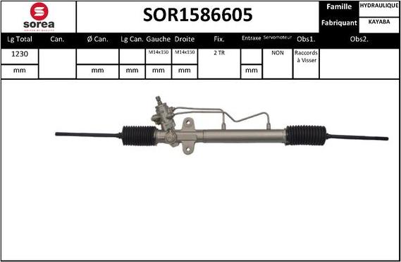 Sera SOR1586605 - Рулевой механизм, рейка autodnr.net