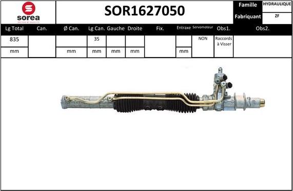 Sera SOR1627050 - Рулевой механизм, рейка autodnr.net