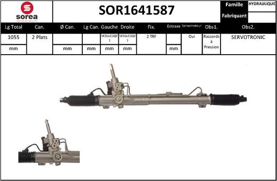 Sera SOR1641587 - Рульовий механізм, рейка autocars.com.ua