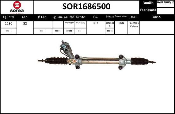 Sera SOR1686500 - Рулевой механизм, рейка autodnr.net