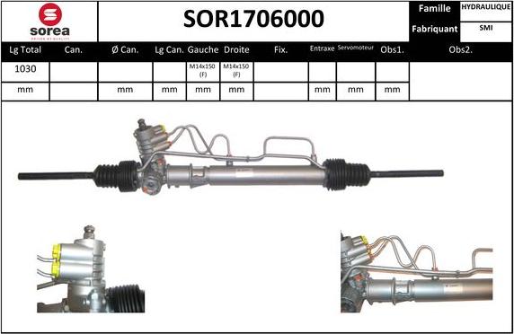 Sera SOR1706000 - Рулевой механизм, рейка autodnr.net