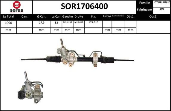 Sera SOR1706400 - Рульовий механізм, рейка autocars.com.ua