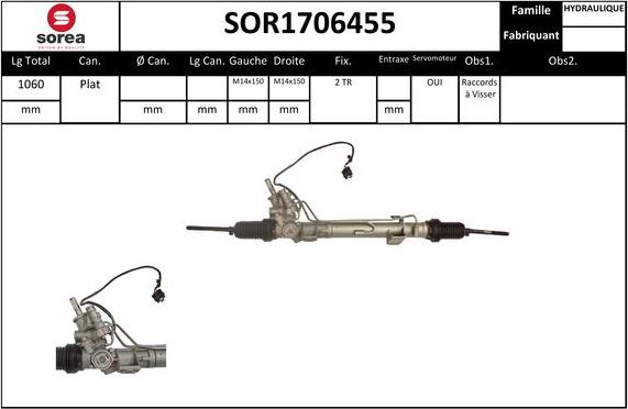 Sera SOR1706455 - Рульовий механізм, рейка autocars.com.ua