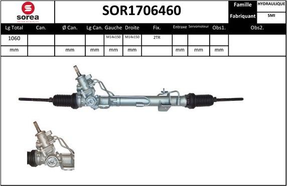 Sera SOR1706460 - Рульовий механізм, рейка autocars.com.ua