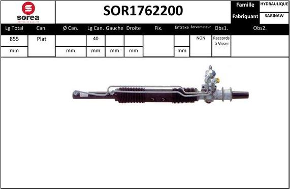 Sera SOR1762200 - Рулевой механизм, рейка autodnr.net