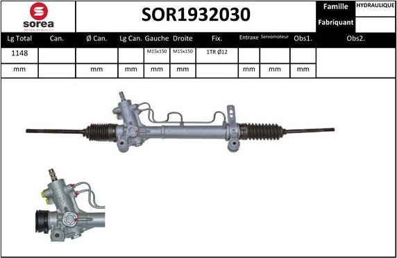 Sera SOR1932030 - Рульовий механізм, рейка autocars.com.ua