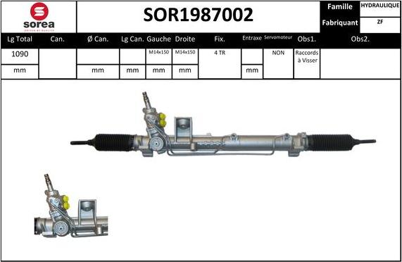 Sera SOR1987002 - Рульовий механізм, рейка autocars.com.ua