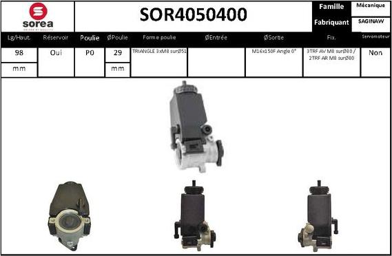 Sera SOR4050400 - Гідравлічний насос, рульове управління, ГУР autocars.com.ua