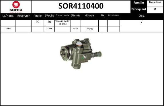 Sera SOR4110400 - Гідравлічний насос, рульове управління, ГУР autocars.com.ua