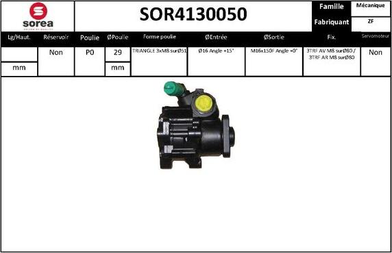 Sera SOR4130050 - Гидравлический насос, рулевое управление, ГУР autodnr.net