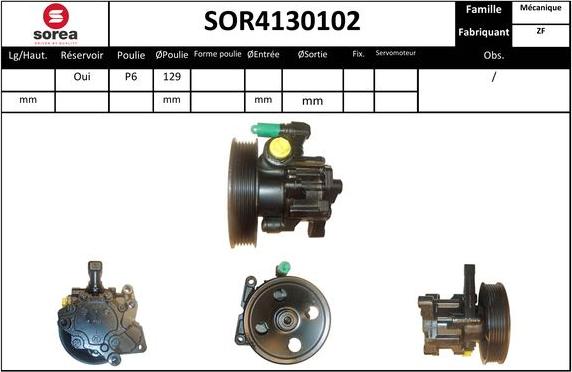 Sera SOR4130102 - Гидравлический насос, рулевое управление, ГУР autodnr.net