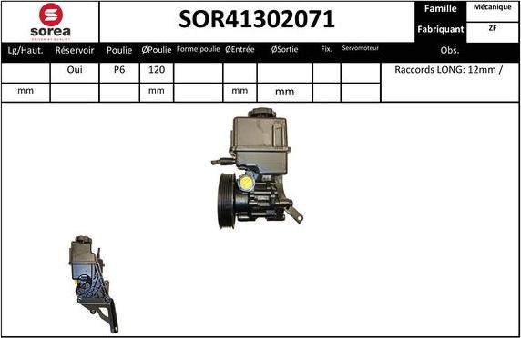 Sera SOR41302071 - Гідравлічний насос, рульове управління, ГУР autocars.com.ua