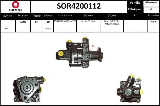 Sera SOR4200112 - Гидравлический насос, рулевое управление, ГУР autodnr.net