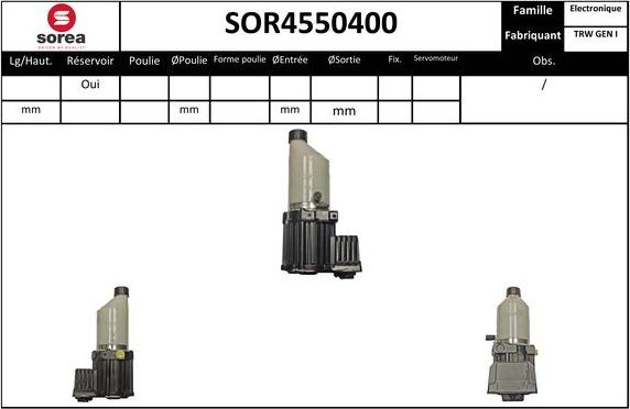 Sera SOR4550400 - Гидравлический насос, рулевое управление, ГУР autodnr.net