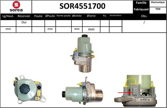 Sera SOR4551700 - Гидравлический насос, рулевое управление, ГУР autodnr.net