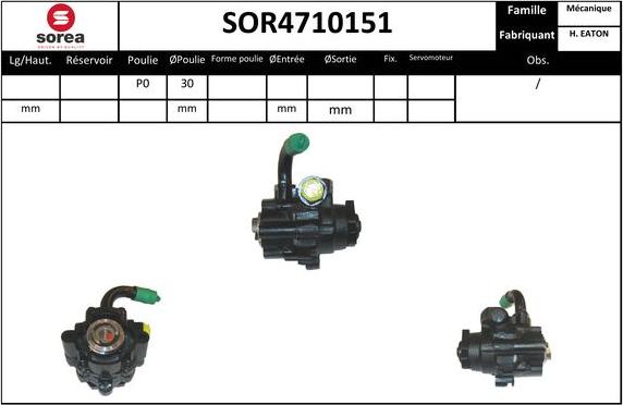 Sera SOR4710151 - Гідравлічний насос, рульове управління, ГУР autocars.com.ua