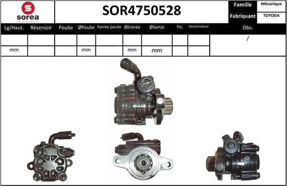 Sera SOR4750528 - Гідравлічний насос, рульове управління, ГУР autocars.com.ua