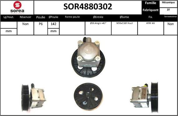 Sera SOR4880302 - Гидравлический насос, рулевое управление, ГУР autodnr.net