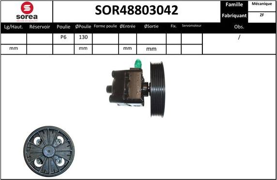 Sera SOR48803042 - Гидравлический насос, рулевое управление, ГУР autodnr.net