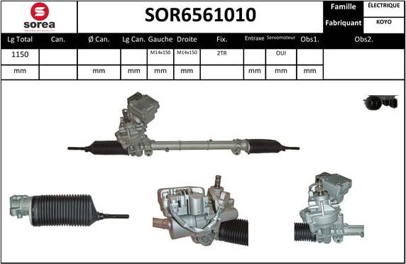 Sera SOR6561010 - Рульовий механізм, рейка autocars.com.ua