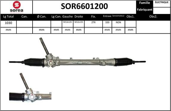 Sera SOR6601200 - Рульовий механізм, рейка autocars.com.ua