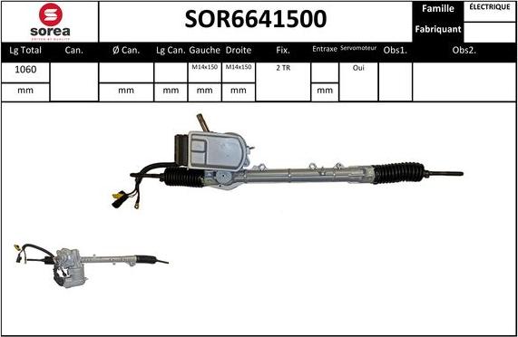 Sera SOR6641500 - Рулевой механизм, рейка autodnr.net