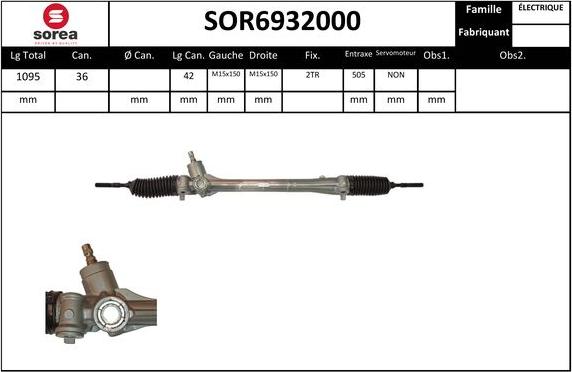 Sera SOR6932000 - Рулевой механизм, рейка autodnr.net