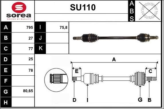 Sera SU110 - Приводной вал autodnr.net