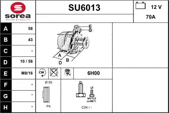 Sera SU6013 - Генератор autocars.com.ua