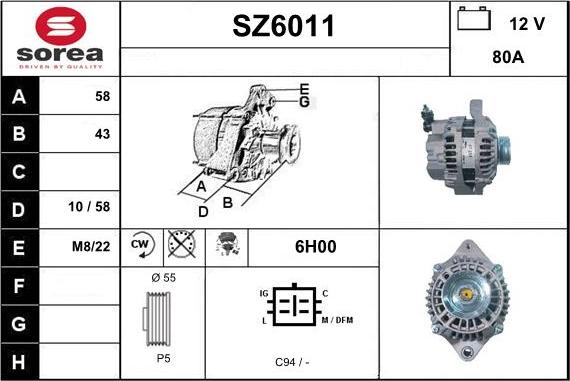 Sera SZ6011 - Генератор autocars.com.ua