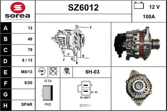 Sera SZ6012 - Генератор autocars.com.ua