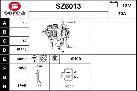 Sera SZ6013 - Генератор autocars.com.ua