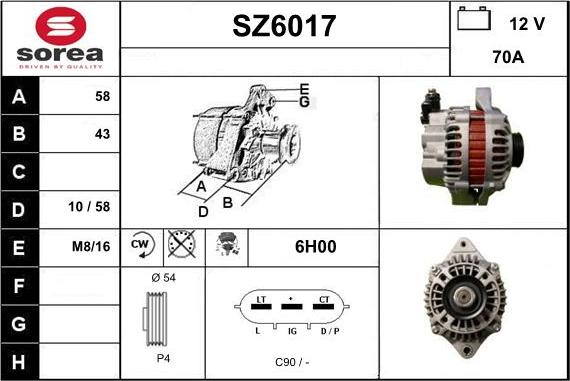 Sera SZ6017 - Генератор autocars.com.ua