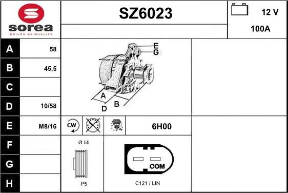 Sera SZ6023 - Генератор autocars.com.ua