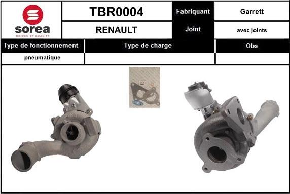 Sera TBR0004 - Компресор, наддув autocars.com.ua