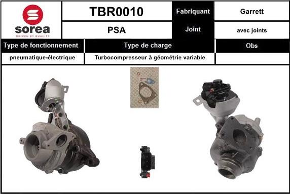 Sera TBR0010 - Компресор, наддув autocars.com.ua