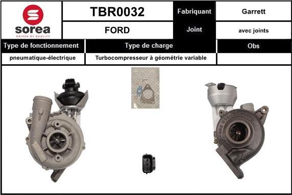 Sera TBR0032 - Компресор, наддув autocars.com.ua