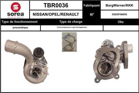 Sera TBR0036 - Компресор, наддув autocars.com.ua